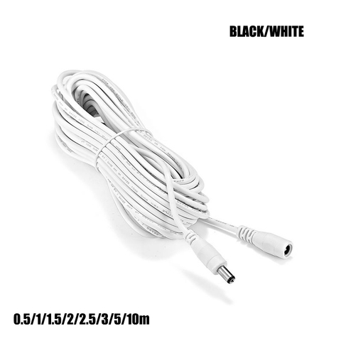 Cable de alimentación de CC de 1M/5M/10M, Cable de extensión de 5,5mm x 2,1mm, macho a hembra, Cable de CC para cámara CCTV, tira de luz LED ► Foto 1/6