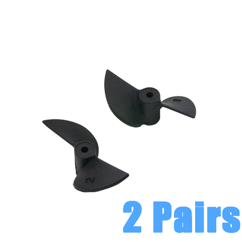 Piezas de Control remoto para barco, 2 cuchillas CW, CCW, hélices para barco RC de nailon, eje de 2mm/0,07 pulgadas, piezas de Control remoto de nailon de alta calidad, 2 pares ► Foto 1/3