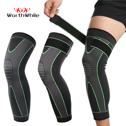 WorthWhile-rodillera deportiva para hombre, rodilleras elásticas presurizadas, equipo de Fitness, Protector de voleibol y baloncesto, 1 pieza ► Foto 1/6