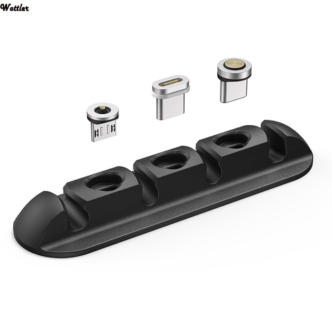 Caja de tapones magnéticos portátil para Micro USB tipo C, adaptador de 8 pines, conector magnético, contenedor de cabezales, caja de almacenamiento de balas ► Foto 1/6