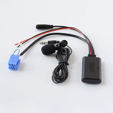 Biurlink-Cable de Entrada de Audio auxiliar inalámbrico con Bluetooth, adaptador de micrófono, llamada libre, ISO, 8 pines, para Smart Fortwo 450, Radio MP3 auxiliar ► Foto 1/4
