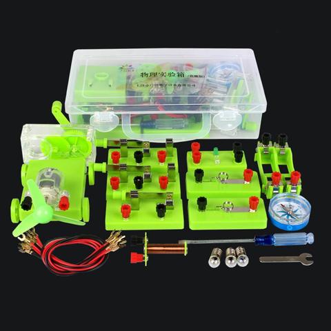 Circuito básico de electricidad magnetismo Kit de aprendizaje física ayuda a la educación de los niños juguete de protección de montaje DIY experiencia de enseñanza ► Foto 1/6