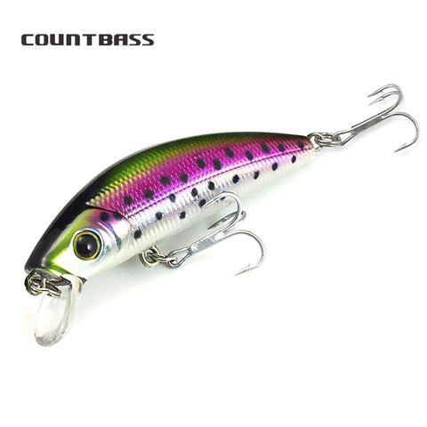 1 pc Countbass cebo duro 65mm, pececillo, Wobblers, Bass Walleye carnada de robaleta negra, señuelo de pesca de agua dulce ► Foto 1/6