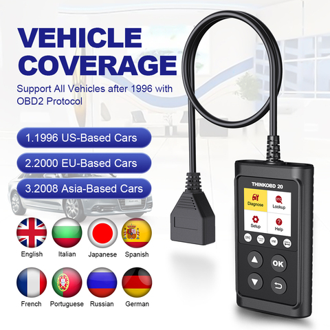 THINKCAR-herramienta de diagnóstico profesional para coche, escáner THINKOBD 20 obd2, lector de código para comprobar la luz del motor, búsqueda DTC, pk elm327 ► Foto 1/6