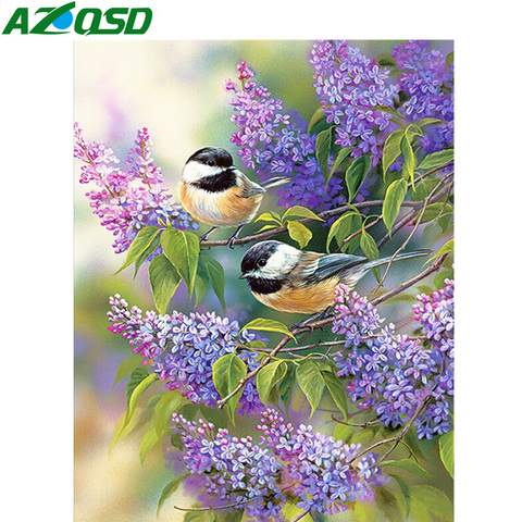 AZQSD-pintura de diamantes de aves, bordado completo de pájaros, punto de cruz, Animal, diamantes de imitación, arte de diamante, decoración del hogar, regalo, costura ► Foto 1/6