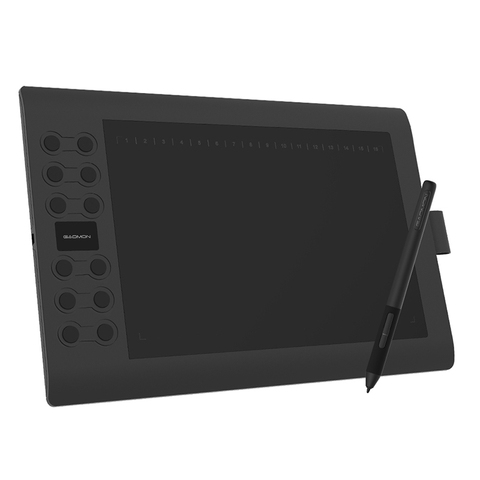 GAOMON-Tableta de dibujo de 10 pulgadas modelo M106K PRO, tablet para diseño gráfico con 8192 niveles de presión, lápiz óptico inclinable sin pilas, compatible con Windows, Mac, Android ► Foto 1/6