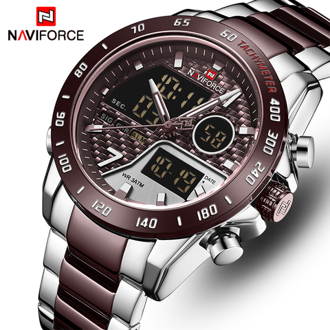 NAVIFORCE-reloj para hombre, cronógrafo deportivo, resistente al agua, de cuarzo, analógico, Digital, Masculino ► Foto 1/6