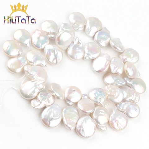 13*18mm gota de agua Natural de agua dulce barroco cuentas perlas blancas perlas sueltas para fabricación de joyería DIY accesorios de la pulsera 15'' ► Foto 1/6