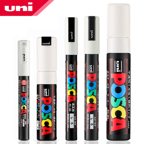 5 unids/set UNI Posca pintura de la pluma de la Marca mixta 5 tamaños cada uno con 1 pluma PC-1M/3M/5M/8K/17K pintura POP Poster publicidad pluma ► Foto 1/6