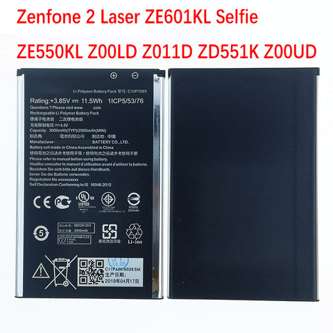 C11P1501 batería para ASUS ZenFone 2 ZD551KL ZE550KL zenfone selfie ZE601KL Z00LD Z011D Z00UD 3000mAh ► Foto 1/6