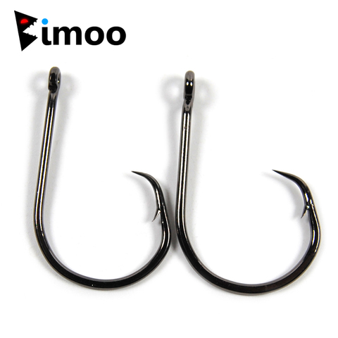 Bimoo-anzuelo de acero al carbono para pesca, 50 unidades, Círculo de pesca, gancho para pesca en agua salada, 1, 1/0, 2/0, 3/0, 4/0, 5/0, 6/0, 7/0, 8/0, 9/0, 10/0 ► Foto 1/2