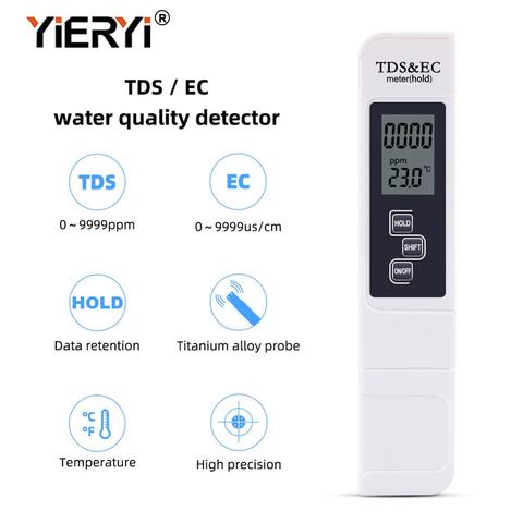 Pluma probadora de temperatura TDS EC 3 en 1, herramienta de medición de calidad del agua, función de conductividad, TDS y EC, 0-5000ppm, novedad de 2022 ► Foto 1/6