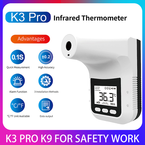 Termómetro Digital K3 PRO con pantalla LCD, termómetro infrarrojo inteligente sin contacto para la frente, el cuerpo y la Oficina ► Foto 1/6
