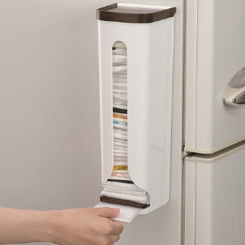 ATUCOHO Store-organizador de cocina portátil, estantes de almacenamiento para el hogar, caja de almacenamiento de plástico, colgador de pared, bolsas de basura para Baño ► Foto 1/6