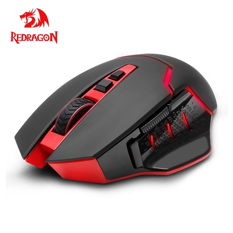 Redragon-ratón inalámbrico para videojuegos MIRAGE M690, dispositivo ergonómico programable con 8 botones, 2,4G, 4800DPI, para overwatch ► Foto 1/6