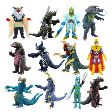 Figuras de acción de personajes de dibujos animados, muñecos blandos móviles de Ultraman, Monster, Gojira, modelo de figura de acción, Jongens, Chico, Speelgoed ► Foto 1/6