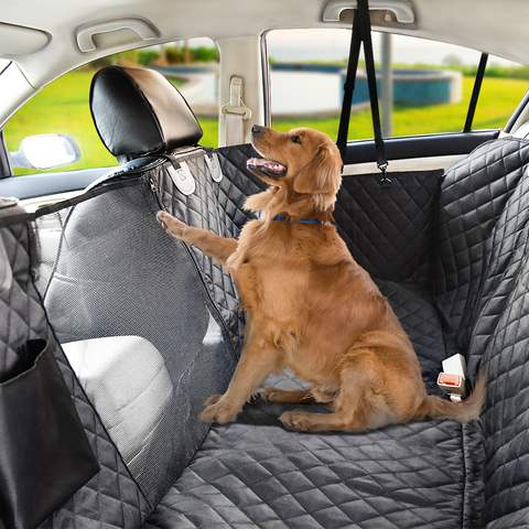 Fundas de asiento de coche impermeables para perros, malla de visión para niños y Gato, mochila para transporte de perros, alfombrilla para asiento de viaje para mascotas ► Foto 1/6