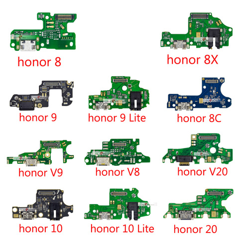 Piezas de la placa de conector del puerto de carga Cable flexible para HuaWei Honor 8X Max 8C 8 9 10 lite 9i 20 V8 V9 V20 ► Foto 1/6