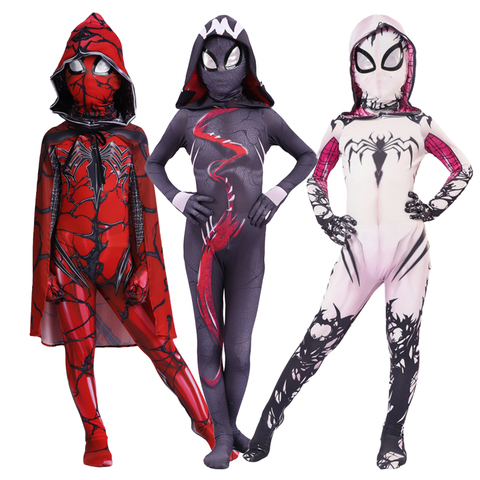 Araña Gwen Stacy Lycra Venom Spiderman Mono Halloween Disfraz Cosplay de mujer