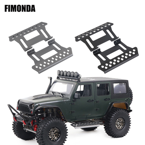 Placas laterales de armadura resistente, deslizador de pedales de Metal para 1/10 RC Crawler Axial SCX10 RC4WD TF2 RGT 86100 piezas de mejora ► Foto 1/6