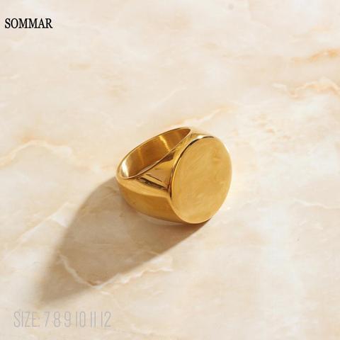 SOMMAR 2022, anillo de acero inoxidable sólido de alta pulido, anillo de acero inoxidable para hombre, anillo único para motorista para hombre ► Foto 1/5