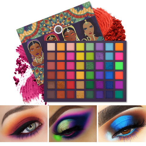 UCANBE-paleta de sombras de ojos, 48 colores, sabores exóticos, brillo prensado, mate, sombra de ojos, Neon metálico, Cosméticos de maquillaje ► Foto 1/6