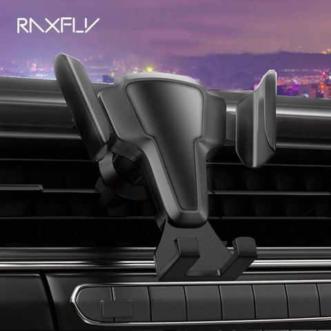 RAXFLY-Soporte de teléfono móvil para Coche, montaje de rejilla de ventilación para teléfono inteligente, rotación de 360 grados, bloqueo automático ► Foto 1/6