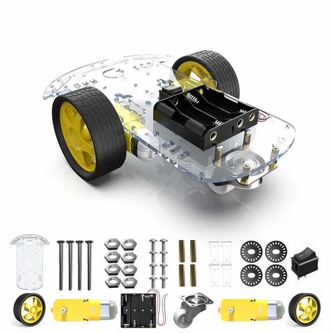 Kit de Chasis de coche Robot inteligente 2WD, con 2 Motor (1:48), codificador de velocidad, caja de batería para Arduino UNO Project ► Foto 1/6