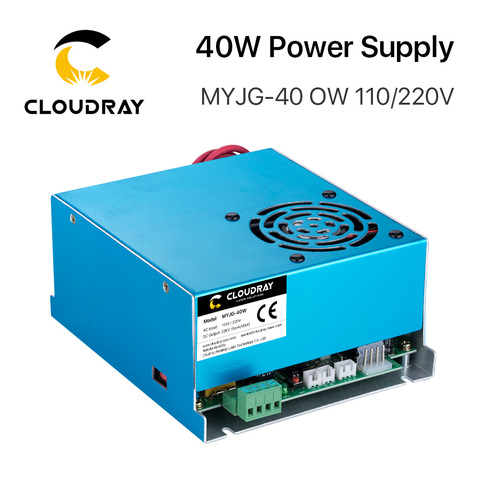 Cloudray 40 W CO2 láser fuente de alimentación 110 V/220 V para tubo de láser máquina de corte por grabado MYJG 40WT modelo B MYJG ► Foto 1/6