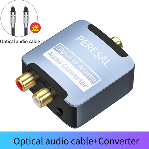 Amplificador decodificador de Audio Digital portátil, Jack Coaxial de fibra óptica Digital a analógico, AUX, RCA, L/R, SPDIF, 3,5mm ► Foto 1/1