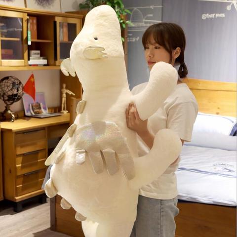 Peluche de dinosaurio blanco de 30-120cm para niños, Peluche de dinosaurio gigante, Animal relleno de Pterosaurio, juguete de dragón suave, muñeco de Peluche ► Foto 1/6