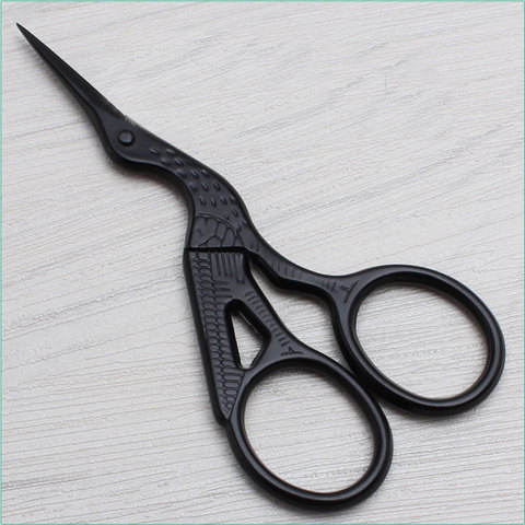9,3 cm negro Crane de acero inoxidable tijeras de Zigzag DIY tijeras de coser de tijeras de pintura accesorios para máquinas de coser E ► Foto 1/5