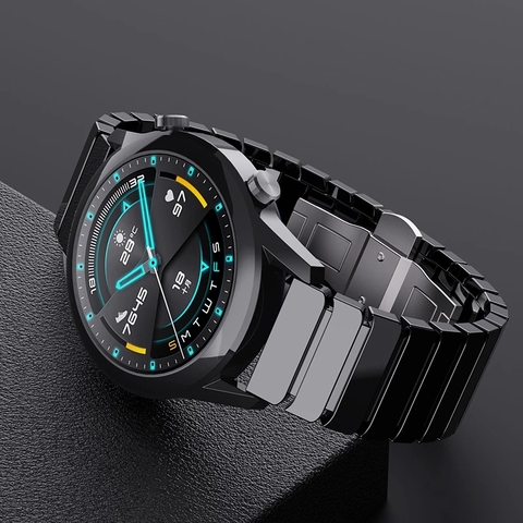 Correa de reloj de cerámica Universal de 22mm para Huawei GT 2 correa de reloj de cerámica para Huami Amafit GTR 47 pulsera para Samsung Gear S3 ► Foto 1/6