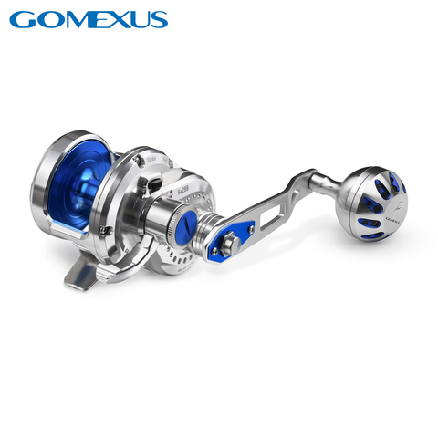 Gomexus-Carrete de pesca para slow jigging, bobina para pesca en agua salada, alta velocidad 7.1:1, rollo estrecho para pesca en el mar superligero, comparable a Shimano Avet ► Foto 1/6