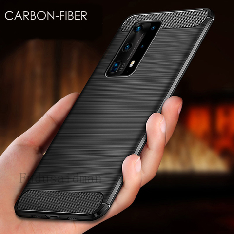 Funda a prueba de golpes para Oppo Realme 7, 6 Pro, C11, C17, Cubierta de fibra de carbono ► Foto 1/6