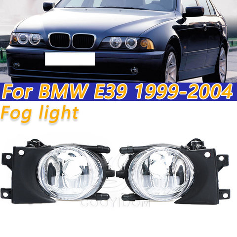 Izquierda y derecha luz antiniebla delantera para automóvil sin bombillas Kit de reemplazo para BMW E39 1999, 2000, 2001, 2002, 2003, 2004, lámpara de niebla de la Asamblea ► Foto 1/6