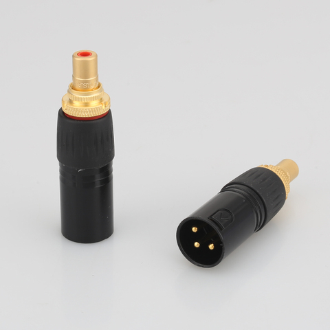 Audiocrast-adaptador a conector XLR hembra RCA, Cable equilibrado dorado, macho ► Foto 1/6