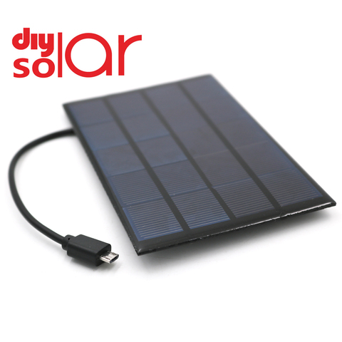 5V 1200mA 1,5 W 2W 6W batería de vatios cargador Micro USB DC reguladores de carga del Panel Solar al aire libre 6W Android baterías de Li-Ion portátil ► Foto 1/6