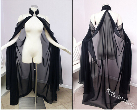 Unisex fresco manto capa con capucha Wicca bata capa Medieval chal de fiesta de Halloween bruja, mago disfraces Cosplay Mujer ► Foto 1/6
