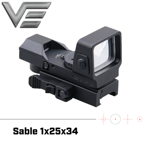 Vector óptica sable 1x25x34 táctico del retículo multi verde Red Dot Sight con QD 20mm Weaver montaje para querida Tiro Caza ► Foto 1/6