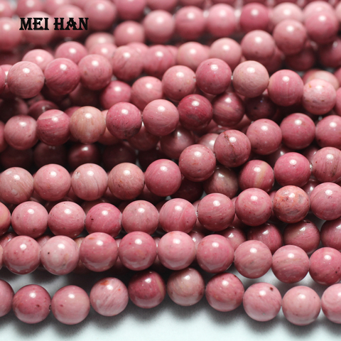 Meihan-abalorios de Rodonita natural china, abalorios redondos sueltos de 8mm para diseño de joyería, A +, Envío Gratis (45 cuentas/hebra) ► Foto 1/2