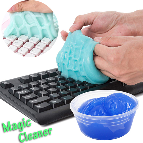 Limpiador de teclado mágico de 60ml, supergel, arcilla limpia el polvo, suministros de barro, juguetes para teclado, portátil, limpiador USB, pegamento, Juguetes ► Foto 1/6