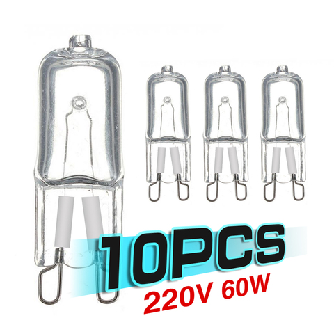10 Uds G9 Eco bombillas halógenas G9 220V 20W / 25W / 40W / 60W cápsula bombillas LED para lámpara inserta cuentas de cristal lámpara bombilla halógena ► Foto 1/6
