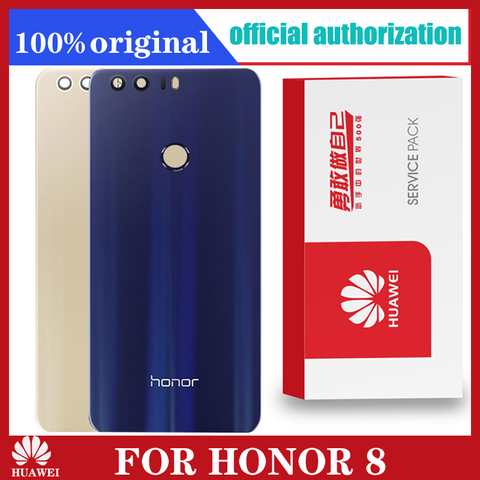 Funda trasera de cristal Original para móvil, repuesto de cubierta trasera para Huawei Honor 8, piezas móviles ► Foto 1/3