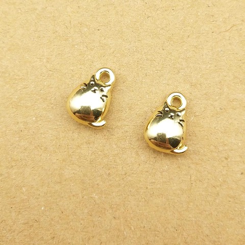 Abalorio de gato de 8x12mm para fabricación de joyas, pendiente de moda, colgante, collar, pulsera, dijes de diseño diy, 10 Uds. ► Foto 1/3