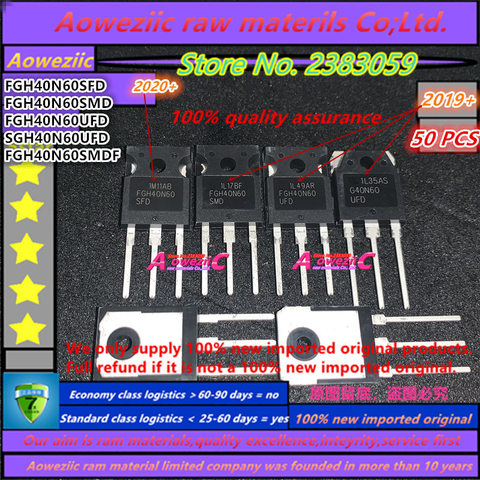 2022 + 50 Uds 100% nuevo importado original 40N60 FGH40N60 FGH40N60SFD FGH40N60SMD FGH40N60UFD SGH40N60UFD G40N60-247 transistor ► Foto 1/5