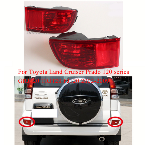 Reflector de parachoques trasero para el Toyota Land Cruiser Prado 120 Series 2002-2009 cola parada luces de freno sin bombilla de señal ► Foto 1/6