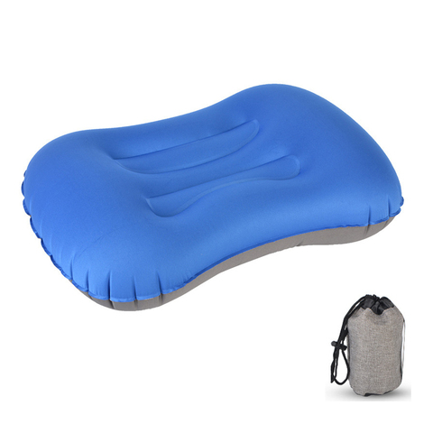 Almohada inflable de viaje para el desierto y el zorro, cojín compacto ligero y portátil con saco para acampar, Senderismo y viajes ► Foto 1/6