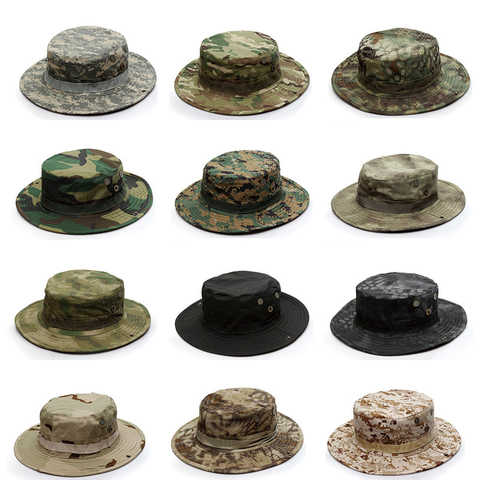 Boonie-Sombrero militar grueso de camuflaje para hombre y mujer, sombrero táctico del ejército para caza y Camping, sombrero de camuflaje HE056 ► Foto 1/6