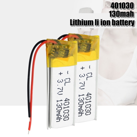 Batería de iones de litio de 3,7 V, 130mAh, 401030, Bms, protegida para auriculares Bluetooth, palo de Selfie, pluma de grabación, GPS, PDA ► Foto 1/6